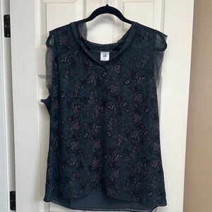 CAbi Dark Floral Women's Blouse